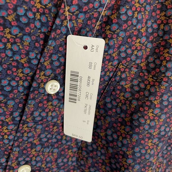 J. Crew Navy Floral Button-Up - Picture 3 of 4